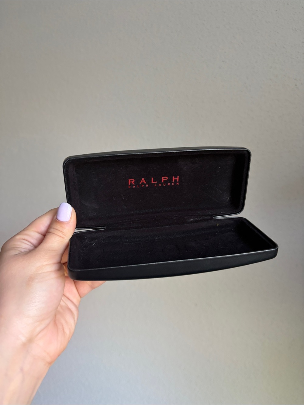 Ralph Lauren Black Hard Eyewear Case with Embossed Logo - Picture 2 of 4